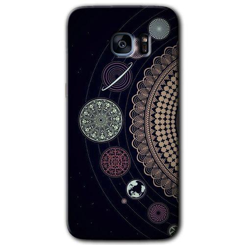 Potkal Hediye Fabrikası Samsung Galaxy S7 Edge Kılıf HD Desen Baskılı Arka Kapak - Gezegen Döngüsü