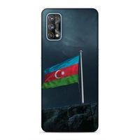Realme 7 Pro Uyumlu Kılıf Azarbaijan (27) Tasarımlı Kılıf Mavi Beyaz