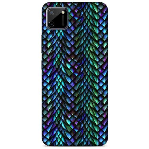 Oppo Realme C11 Kılıf Dragons (1) Kılıfı Ejderha Pulları Rainbow