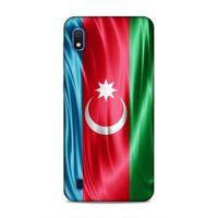 Samsung Galaxy A10 Uyumlu Kılıf Azarbaijan (36) Glitter Kılıf Tam Bayrak