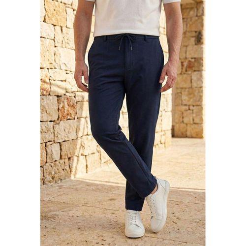 Partain Havuç Kesim Bezayağı Kumaş Boyfriend Kalıp Jogger Erkek Pantolon - Lacivert