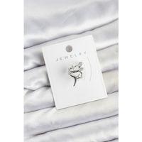 Gümüş Renk Pirinç Diken Model Kıkırdak Earcuff Küpe