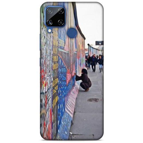 Oppo Realme C15 Kılıf Almanya (40) Fit Silikon Kılıf Berlin Duvarı