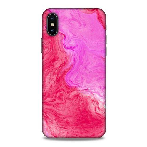 Apple Iphone X Uyumlu Kılıf Pembe Delisi (11) Tam Koruma Mermer