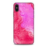 Apple Iphone X Uyumlu Kılıf Pembe Delisi (11) Tam Koruma Mermer
