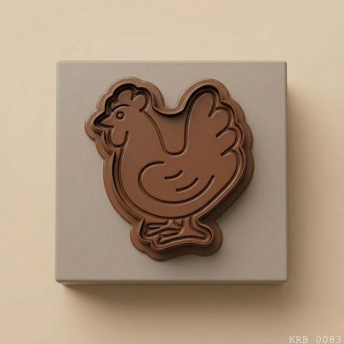 Sevimli Tavuk Figürlü Hamur Şekillendirici Kurabiye Kalıbı Oyun Hamuru Kalıbı 8 cm