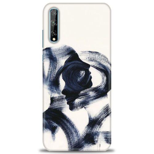 Huawei P Smart S Kılıf HD Baskılı Kılıf - Adam ve Kadın + Tam Ekran Koruyucu
