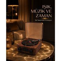 Bluetooth Hoparlörlü Gece Lambası Dijital Saat Ve Ambiyans Işığı Çok Amaçlı