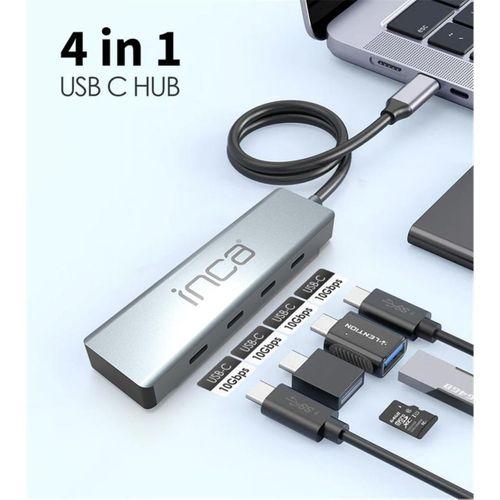 Inca Itpt-4tx 4 Port Type-c 3.1 Veri İle3.1 10 Gbps Type-c Çoklayıcı Kablo Uzunluğu 15cm
