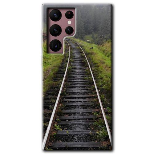 Galaxy S22 Ultra Kılıf HD Desen Baskılı Arka Kapak - Tren Yolu