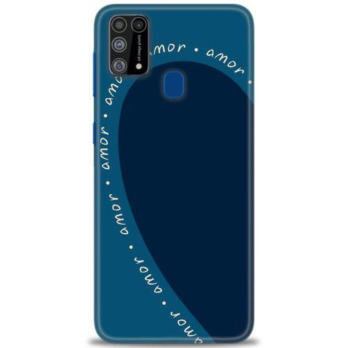 Samsung Galaxy M31 Kılıf HD Baskılı Kılıf - Amor Mavi + Tam Ekran Koruyucu
