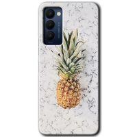 Tecno Camon 18T HD Baskılı Kılıf + 9D Tam Ekran Koruyucu - Ananas