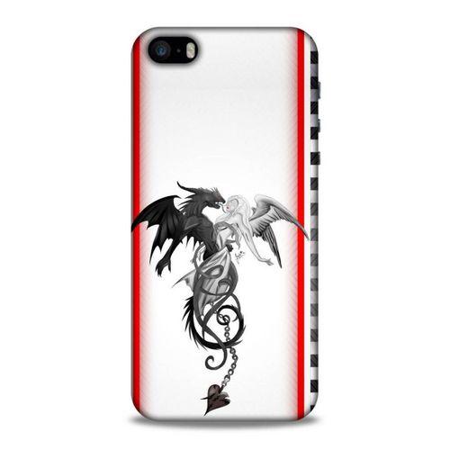 Lopard Apple iPhone SE Uyumlu Kılıf Tattoo's (49) Ultra Silikon Kılıf Dragon Love