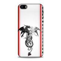 Lopard Apple iPhone SE Uyumlu Kılıf Tattoo's (49) Ultra Silikon Kılıf Dragon Love
