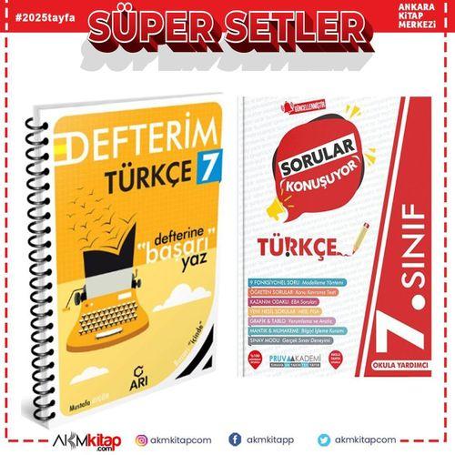 Arı 7.Sınıf Türkçe Defteri ve Pruva Yayınları Sorular Konuşuyor Soru Bankası Seti 2 Kitap