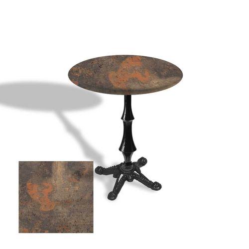 Dockers Çipa 1012 Döküm Ayak Yuvarlak Masa Çap 70cm - (Werzalit, Wermodin ve Allzalit Tabla) - Metalic Oxid 1