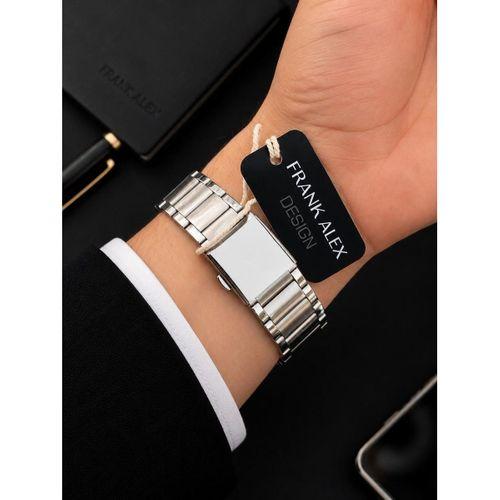 Frank Alex Design Erkek Kol Saati Çelik Kordon Takvimli Kadran Şık Premium 2 Yıl Garantili E07275.2