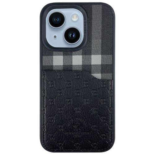 Fogy iPhone 14 (6,1) Uyumlu Santa Barbara Polo Racquet Club Plaid Kartvizitli Kapak