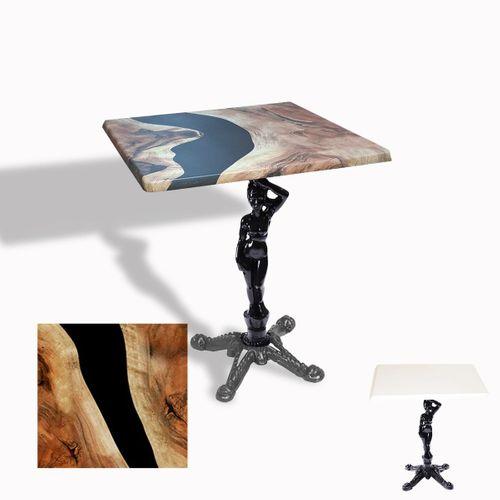 Dockers Çipa 1003 Döküm Ayak Kare Masa 70x70 cm - (Werzalit, Wermodin ve Allzalit Tabla) - Epoxy