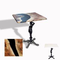 Dockers Çipa 1003 Döküm Ayak Kare Masa 70x70 cm - (Werzalit, Wermodin ve Allzalit Tabla) - Epoxy