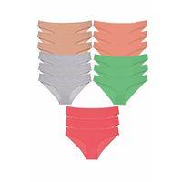 15 adet Süper Eko Set Likralı Kadın Slip Külot Soft Renkler
