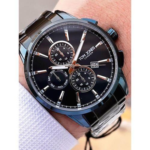 Tom Jones Bileklik Hediyeli Çelik Kordon 3 Atm Suya Dayanıklı 2 Yıl Garantili Erkek Kol Saati 2462.5