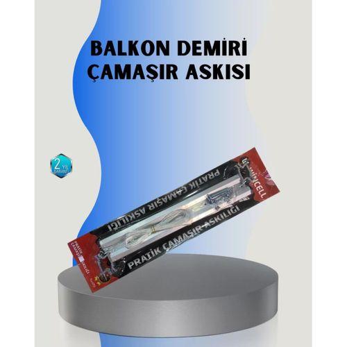 25x60 Balkon Askılığı Kare Demir Uyumlu Hava Dayanıklı Çamaşır Askısı