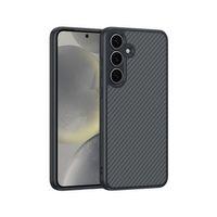 Galaxy S25 Plus Kılıf M-safe Şarj Özellikli Karbon Fiber Tasarımlı Zore Elnino Kapak