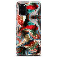 Samsung Galaxy S20 Plus Kılıf Kabartma İnciler Arka Kapak Koruma Desenli Full Koruyucu