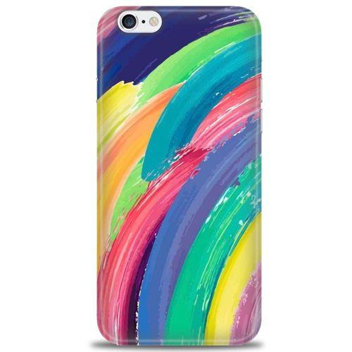 iPhone 6 Plus Kılıf HD Baskılı Kılıf - Rengarenk + Tam Ekran Koruyucu