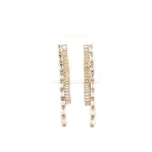 Taşlı Sallantılı Küpe - Altın