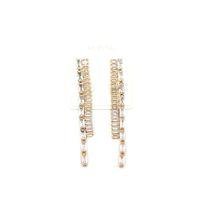 Taşlı Sallantılı Küpe - Altın