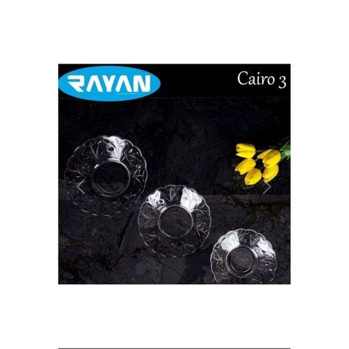 6'lı Cam Tabak Güneş Yıldız Gül 3 Model Royaleks-G-405