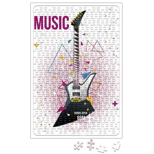 Estampa Branca Rock In Roll Puzzle 240 Parça Yapboz