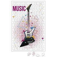 Estampa Branca Rock In Roll Puzzle 240 Parça Yapboz