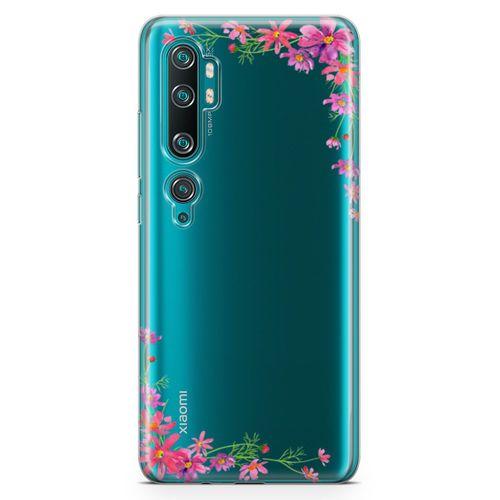 Xiaomi Mi Note 10 Kılıf Akdeniz Çiçekleri Arka Kapak Koruma Desenli Full Koruyucu