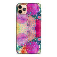 Apple Iphone 11 Pro Kılıf Pastel Renkler (47) Crystal Flex Kılıf Fuşya Sarı
