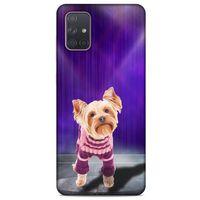 Samsung Galaxy A71 Kılıf Köpek Kıyafetleri (13) Silikon Kap Yorkshire Terrier Kazak