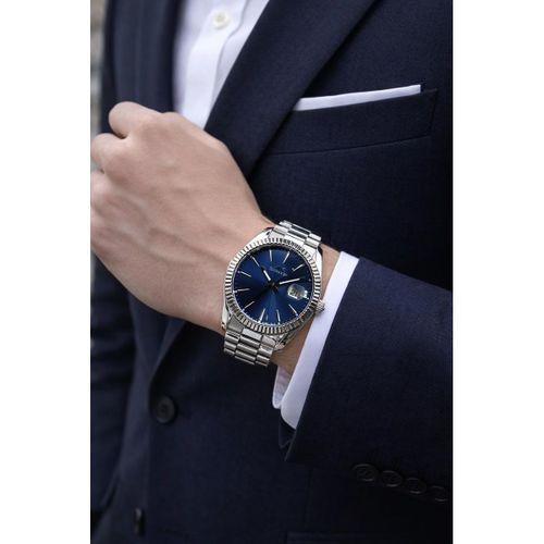 Slazenger İtalyan Tasarım Bileklik Hediyeli 2 Yıl Garantili 10 Atm Çelik Erkek Kol Saat ESL2583E390