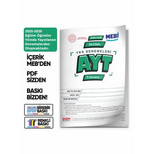 2026 ÖSYM YKS-AYT MEBİ OGM SAYISAL Deneme Paketi Güncel 7li SET (Seri Deneme) BASKI ÜCRETİ