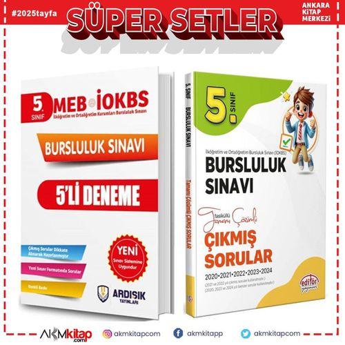 Ardışık 5.Sınıf Bursluluk Deneme ve Editör Çıkmış Sorular Seti 2 Kitap