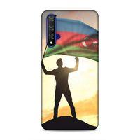 Huawei P Smart S 2020 Uyumlu Kılıf Azarbaijan (3) Kapak Azerbaycan Bayrak