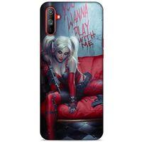 Realme C3 Uyumlu Kılıf Harley Quinn (22) Tam Koruma Kılıfı Kırmızımsı kahverengi