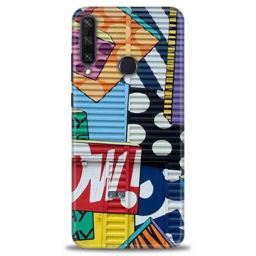 Huawei Y6P Kılıf HD Baskılı Kılıf - Grafiti + Tam Ekran Koruyucu