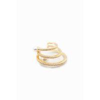 Taşlı Kıkırdak Küpe - Altın