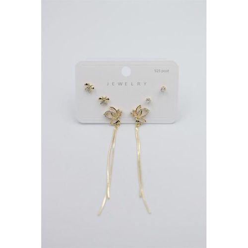 Çoklu Set Küpe - Altın