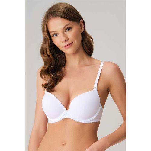 Kadın Balenli Extra Destekli Dolgulu Askıları Çıkabilen Günlük Klasik T-shirt Sütyeni