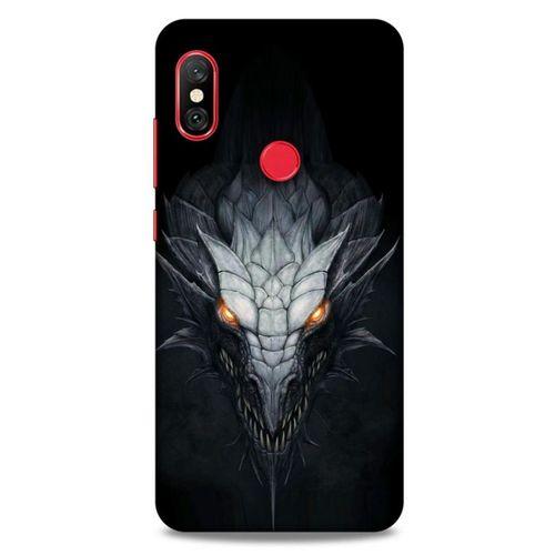 Xiaomi Redmi Note 6 Pro Kılıf Dragons (13) Silikon Kap Gri Ejderha