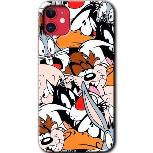 MRCİLETİSİM iPhone 11 Kılıf HD Desen Baskılı Arka Kapak + Temperli Cam - Karakterler