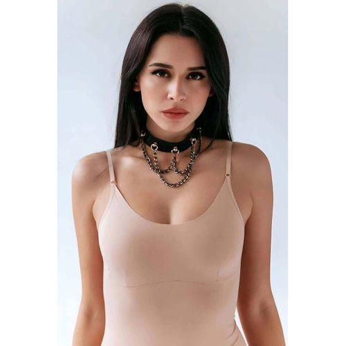 Zincirli Choker, Zincirli Deri Kolye, Tasma Harness